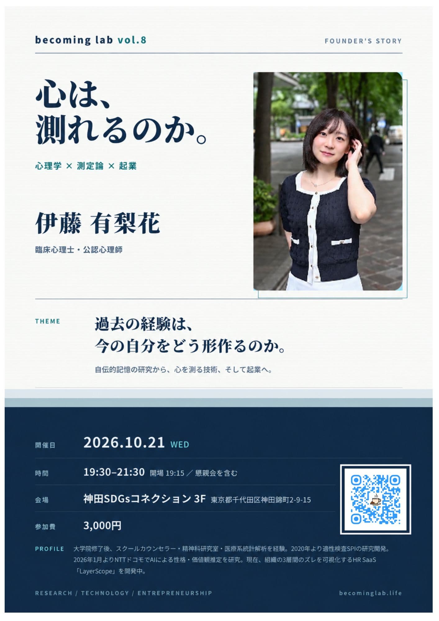 becoming lab vol.8 心は、測れるのか。 伊藤有梨花